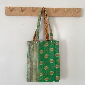 Matta Kantha Quilted Cotton Tote Bag